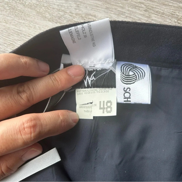 Vintage Jobis Navy Wool Cashmere Pencil Skirt - Picture 9 of 12